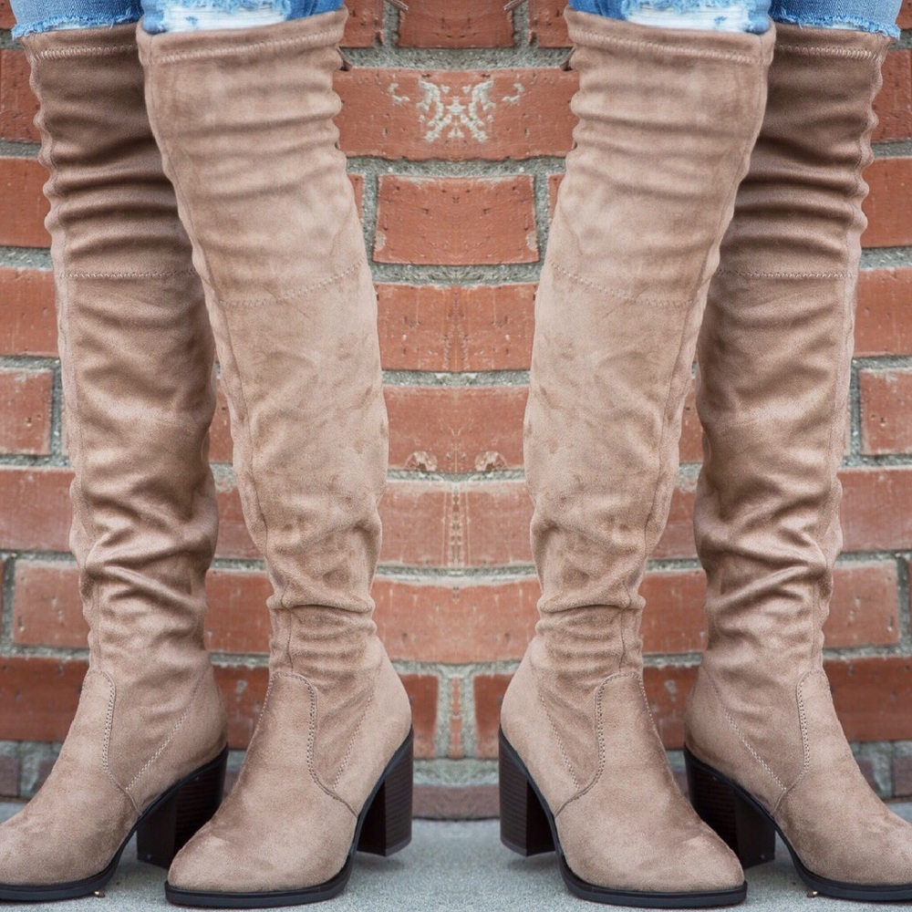 TAUPE Over the Knee/ Thigh High Suede Boot